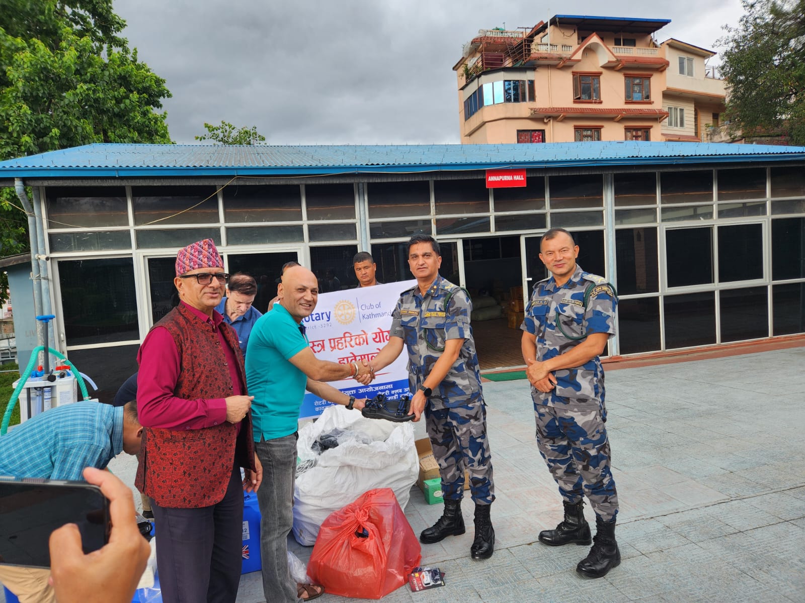 Support to APF Rescue Team / Relief Workers of Bhotekoshi-Trishuli Mega Flood (River Tsunami) at APF HQ, Hulchowk, Kathmandu.